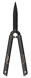 Fiskars Tijeras cortasetos SingleStep, Cuchilla ondulada de acero, Longitud: 58 cm, Negro,...