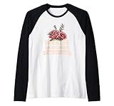 Rosa Flor Rosal - Jardin Jardinero Flores Rosas Camiseta Manga Raglan