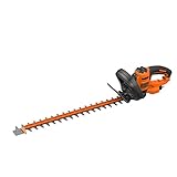 BLACK+DECKER BEHTS501-QS - Cortasetos eléctrico 600 W, Espada Doble de Acero de 60 cm/25...