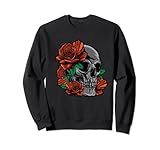 Rosa Flor Rosal Calavera - Jardin Jardinero Flores Rosas Sudadera