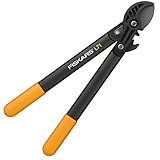 Fiskars Podadera con yunque para madera seca, Ø de corte: 3,8 cm, Cuchillas de acero...