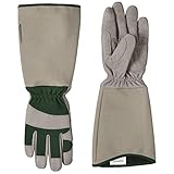 Amazon Basics - Guantes de jardinería, para poda de rosales, protege contra espinas, con...