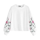 Tasty Life Jerseys Lindos para Mujer, Elegantes Tops con Estampado De Rosas, Sudaderas con...