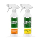 CLOSTER Set Jabón Potasico y Aceite de Neem Spray 2x500ML - Insecticida Natural Mosquitos...