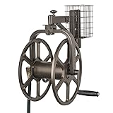 Liberty Garden 712 Single Arm Navigator Multi-Directional Garden Hose Reel, Holds 125-Feet...