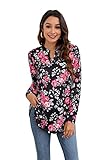 Enmain Blusa de Manga Larga para Mujer Camisetas Cuello V Elegante Túnica Casual Suelto...