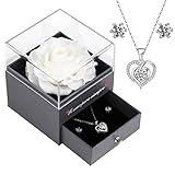 Eaprala Regalos Rosa Eterna con Conjunto de Joyas Te Amo para Siempre Un PRegalo Mujeres,...