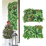 Jroyseter 2pcs Artificial Paneles Verduras Panel de Pared Alfombra de Césped Decoraciones...