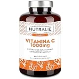 VITAMINA C 1000 mg Pura - Para Defensas y Cansancio - Vitamin C Natural Vegana Con...