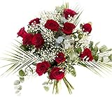 RAMO DE 12 ROSAS rojas NATURALES - ENTREGA EN 24 HORAS - Flores Frescas - SAN VALENTÍN -...