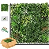 ULAND Paneles de pared para plantas artificiales, 1 pared de hedegs vegetales, fondo de...